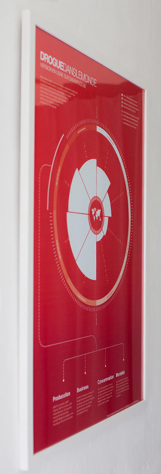 Poster hanging on the wall by Gilles Lambert and Maxime Bonhomme